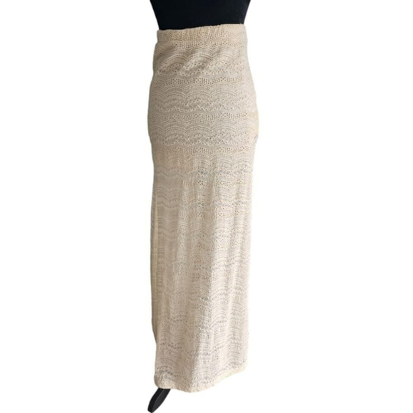 Very J Dresses & Skirts - Very J Crochet style boho cream skirt size small